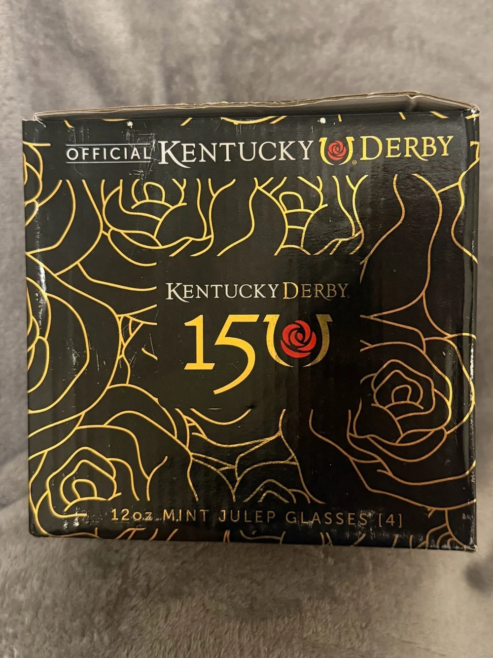 Churchill Downs 150th Kentucky Derby - Set of 4 - 12oz. Mint Julep Glasses - New